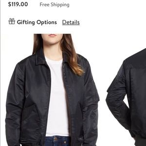Black Obey Bomber Jacket (Women’s Large)